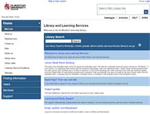 Tablet Screenshot of library.dmu.ac.uk